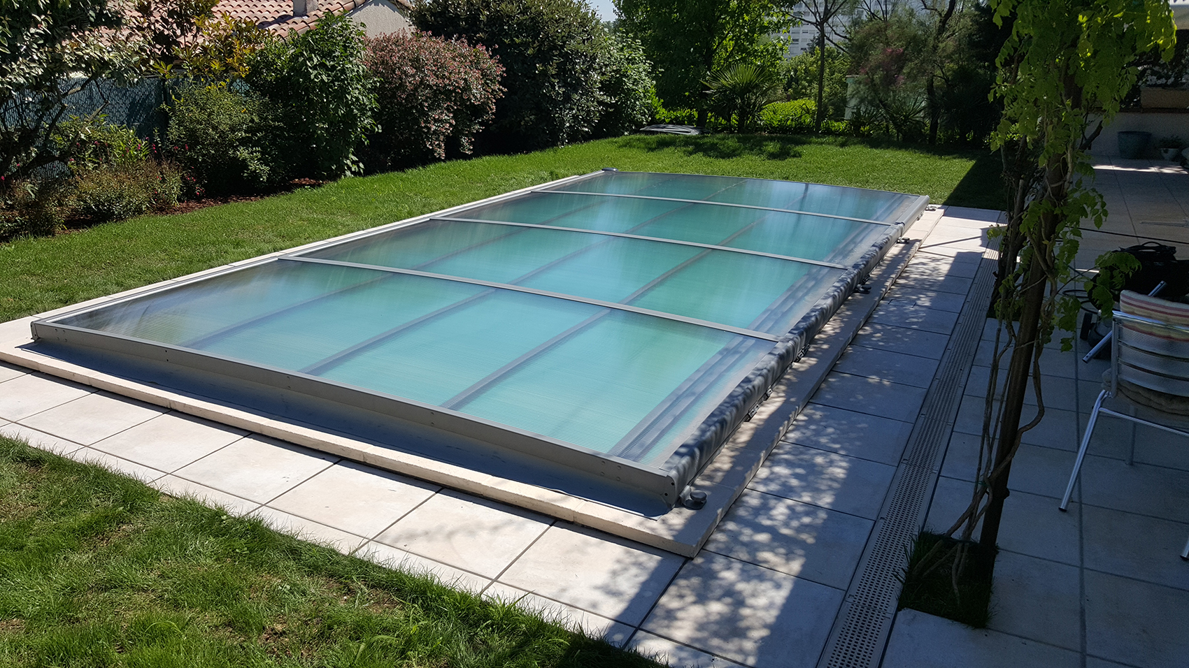 abri piscine plat cintré