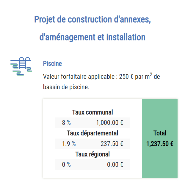 taxe piscine 2023