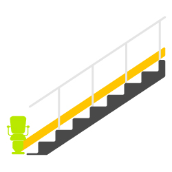 Monte-escalier pour escalier droit