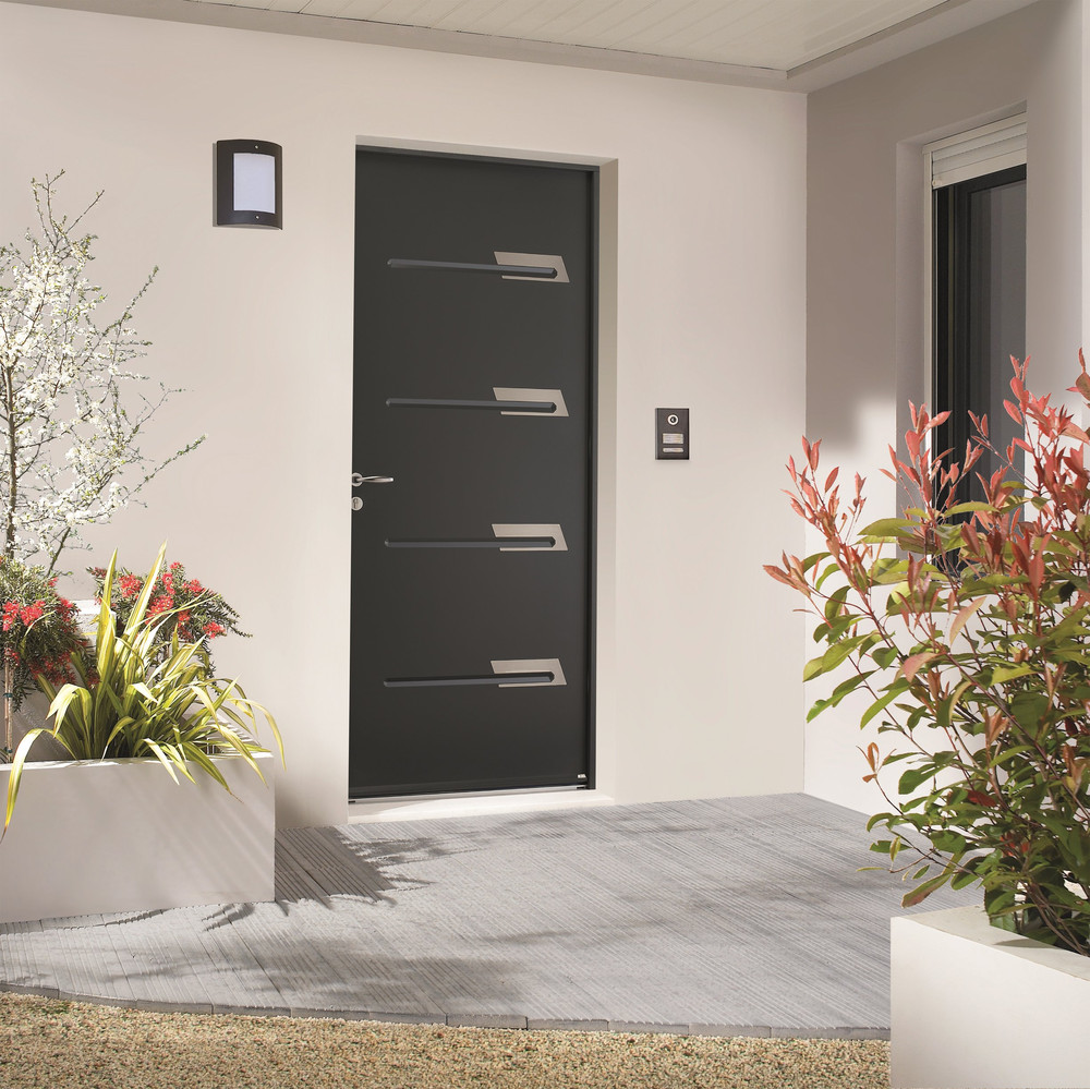 porte moderne gris anthracite