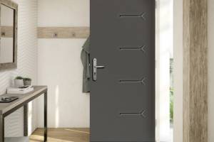 porte isolante gris anthracite