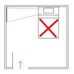 lit face à un miroir