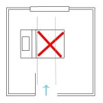 lit entre fenetre et porte d'entree