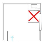 isans espace chaque côté du lit