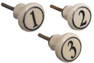Boutons de meubles à numéros