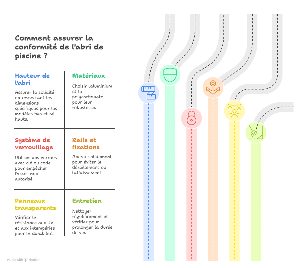 normes sécurité abri piscine